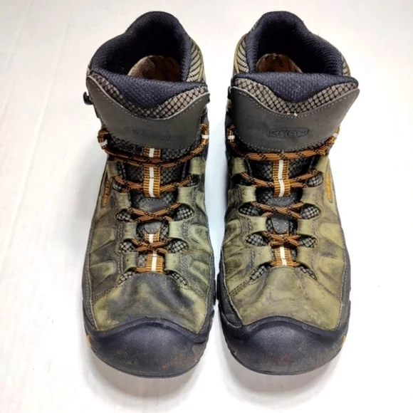 Keen Targhee III Mid WP Hiking Green Boots Leather Dry Waterproof Shoe Size 10M